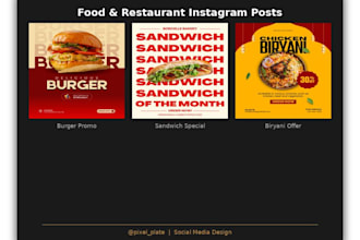 design instagram posts for your restaurant or food business