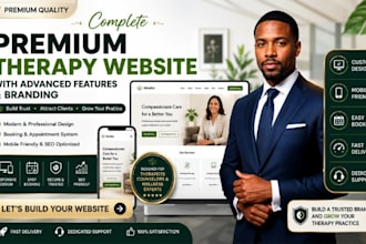 design a premium therapy and mental health counseling website