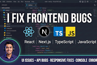 fix react nextjs typescript javascript frontend bugs