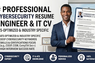 write professional cybersecurity resume for IT professionals