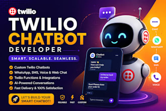 create a twilio whatsapp bot and sms automation chatbot