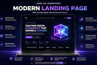 build a modern animated landing page website