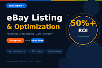 do ebay listing and optimization
