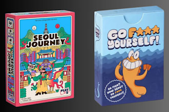 design printable card box card game box mockup rulebook design card illustration