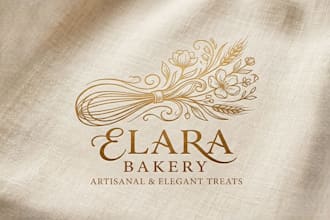design a creative and elegant pastry bag logo for your baking brand