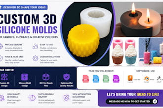 design silicone mold for resin, candle and soap making