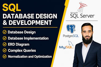 develop sql database with erd, normalization, and complex queries