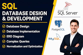 develop sql database with erd, normalization, and complex queries