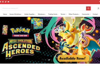 pokemon shopify store trading card store gamecard pokemon woo commerce website