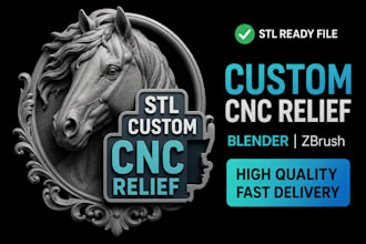 design high quality cnc relief stl models for wood carving