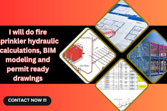 do fire sprinkler hydraulic calculations, bim modeling and permit ready drawings