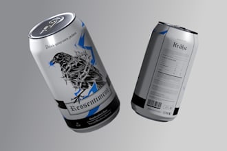 design a label or packaging and a personalized 3d model
