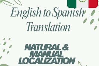 translate and naturalize your english texts into native spanish