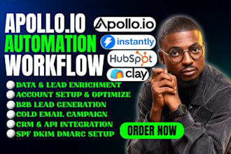 setup automation workflows and management on apollo io clay com instantly ai
