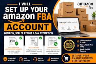 set up your amazon fba account with ein, seller permit and tax exemption