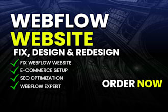 design custom webflow website or convert figma to webflow