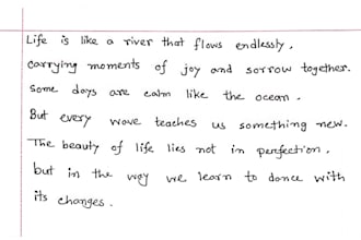 do neat handwritten letters and notes