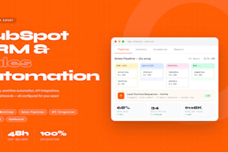 be your hubspot CRM expert, hubspot automation, workflows and hubspot integratio