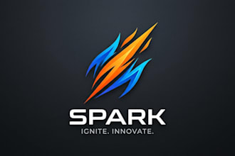 design a modern and dynamic spark logo for your brand