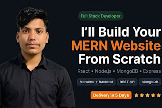 build a custom react, node js and mongodb web application