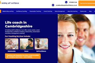 design wix self help coaches website online coaching affirmation coach website