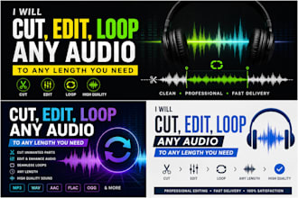 cut, edit,loop any audio to any length