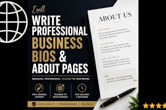 write professional business bios and about pages