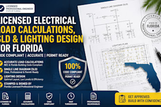 licensed electrical load calculations sld and lighting design for florida
