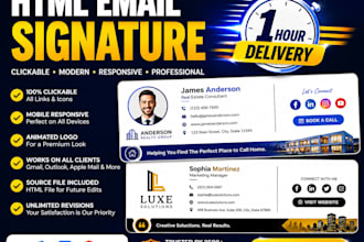 make clickable HTML signature for outlook signature, email and apple mail