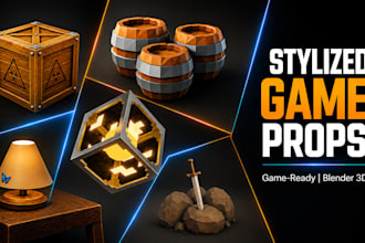 design stylized low poly 3d assets for games
