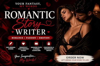 write captivating romantic and adult romance stories, erotic fiction and