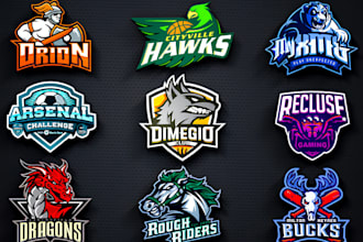 create a professional esports, sports, and mascot logo design
