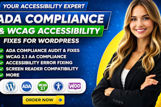 fix, ada compliance and wcag accessibility issues for wordpress website