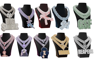 create a custom iced chain or pendant for gta fivem