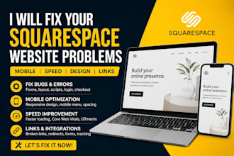 solve squarespace website problems, squarespace mobile, speed, design, and links