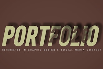 design your portfolio and posters