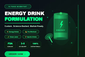formulate a custom energy drink or pre workout beverage