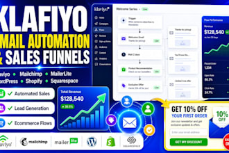 create klaviyo email automation flows and funnels