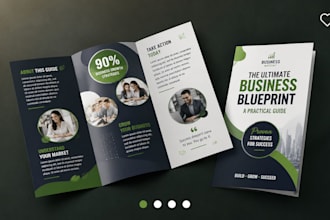 create german minimalistic flyer, brochure, media kit business marketing design