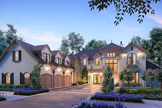 do 3d rendering for exterior design and 3d site plan visualization