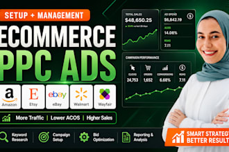 setup and optimize amazon ppc ads, etsy, ebay, walmart, wayfair PPC ads campaign