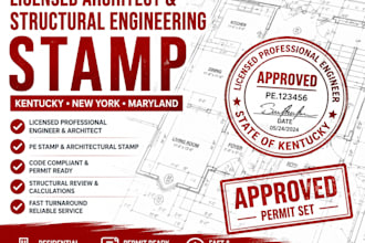 licensed architect structural engineering stamp in kentucky new york maryland
