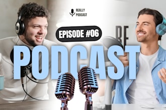 create professional podcast thumbnails for youtube