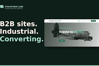 design a b2b and industrial website