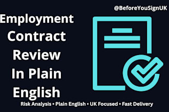 review and analyse your UK employment contract in plain english