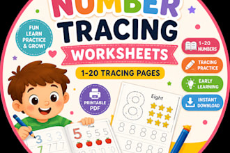 create printable number tracing worksheets for kids