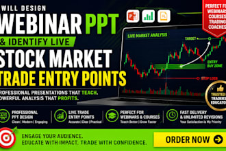 design webinar PPT and identify live stock market trade entry points