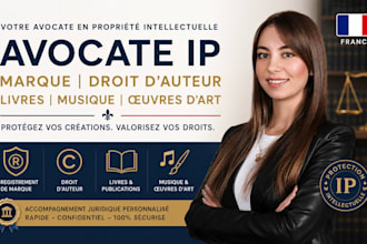 be your IP lawyer to register trademark, copyright,  for books, music artwork