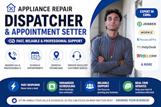 be your appliance repair dispatcher and appointment setter
