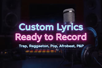 do custom lyrics ready to record for rap trap and r and b